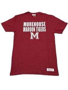 Mitchell & Ness NCAA HBCU Morehouse College Maroon Tigers t-shirt size S NWT